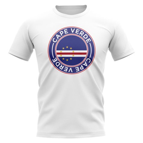 Cape Verde Football Badge T-Shirt (White)