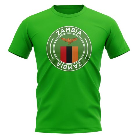 Zambia Football Badge T-Shirt (Green)