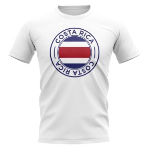 Costa Rica Football Badge T-Shirt (White)