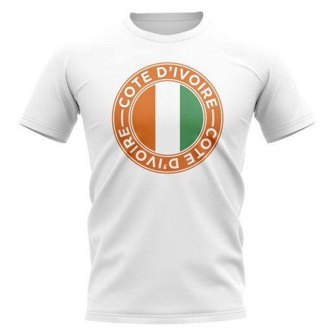 Cote D'Ivoire Football Badge T-Shirt (White)