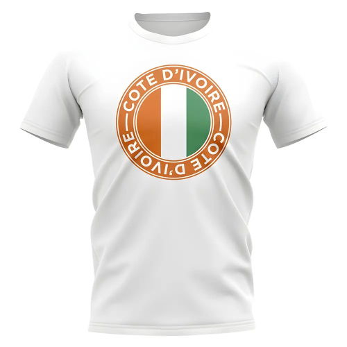 Cote D'Ivoire Football Badge T-Shirt (White)