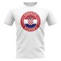 Croatia Football Badge T-Shirt (White)