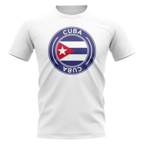 Cuba Football Badge T-Shirt (White)