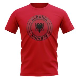 Albania Football Badge T-Shirt (Red)