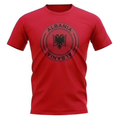 Albania Football Badge T-Shirt (Red)