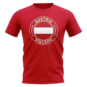 Austria Football Badge T-Shirt (Red)