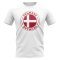 Denmark Football Badge T-Shirt (White)
