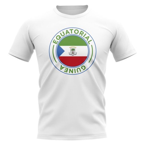 Equatorial Guinea Football Badge T-Shirt (White)