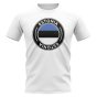 Estonia Football Badge T-Shirt (White)