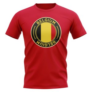 Belgium Football Badge T-Shirt (Red)