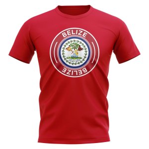 Belize Football Badge T-Shirt (Red)
