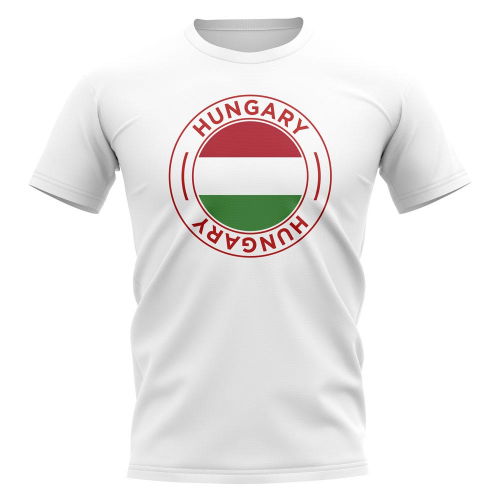 Hungary Football Badge T-Shirt (White)