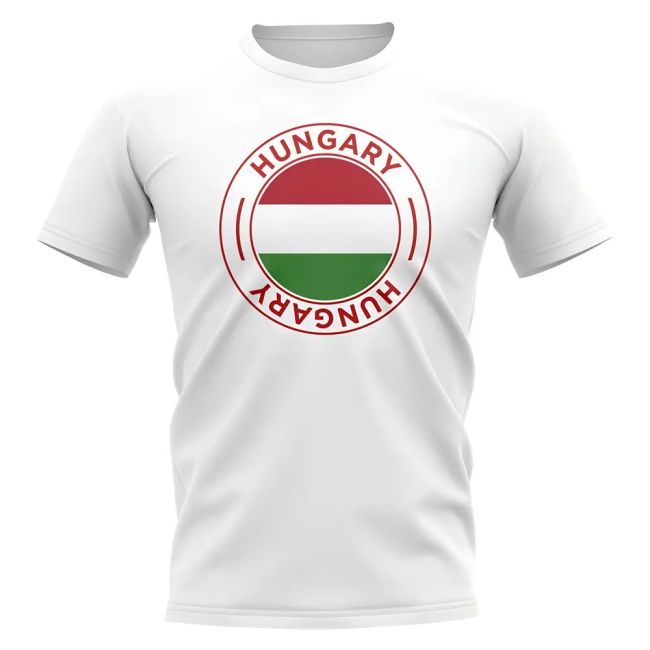 Hungary Football Badge T-Shirt (White)