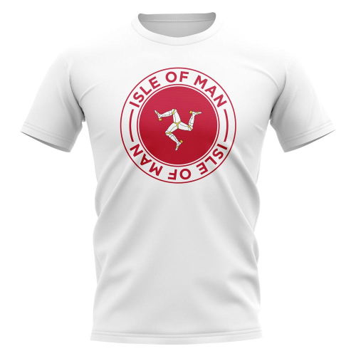 Isle Of Man Football Badge T-Shirt (White)