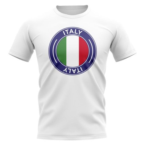 Italy Football Badge T-Shirt (White)