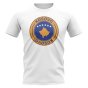 Kosovo Football Badge T-Shirt (White)