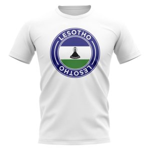 Lesotho Football Badge T-Shirt (White)