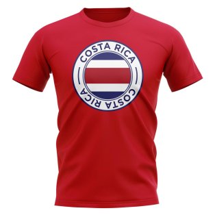 Costa Rica Football Badge T-Shirt (Red)