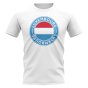 Luxembourg Football Badge T-Shirt (White)