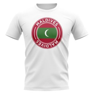 Maldives Football Badge T-Shirt (White)