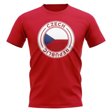 Czech Republic Football Badge T-Shirt (Red)