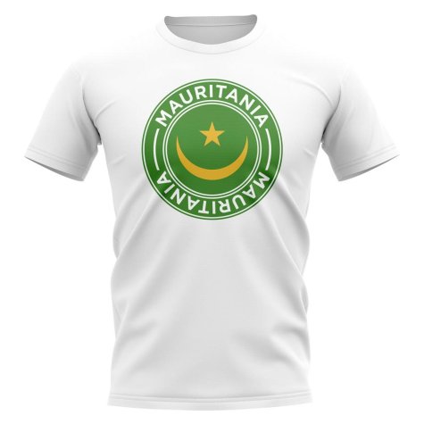 Mauritania Football Badge T-Shirt (White)