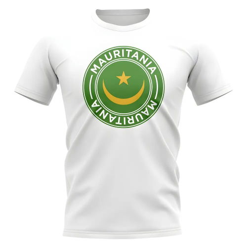 Mauritania Football Badge T-Shirt (White)
