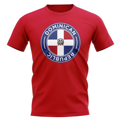 Dominican Republic Football Badge T-Shirt (Red)