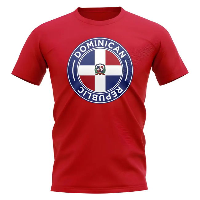 Dominican Republic Football Badge T-Shirt (Red)