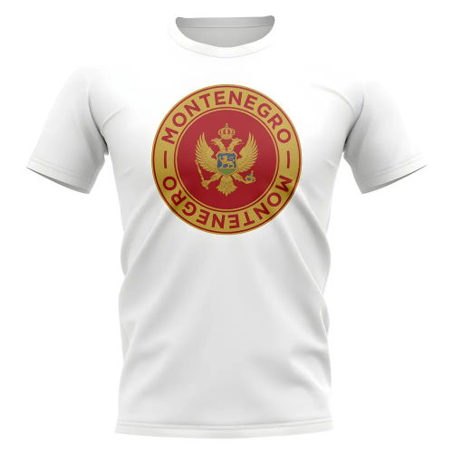 Montenegro Football Badge T-Shirt (White)