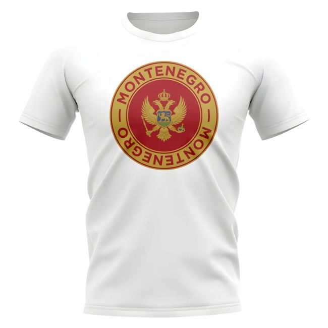 Montenegro Football Badge T-Shirt (White)