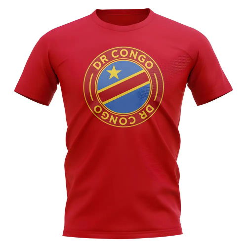 Dr Congo Football Badge T-Shirt (Red)