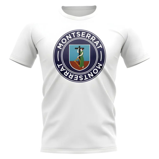 Montserrat Football Badge T-Shirt (White)