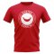 Easter Islands Football Badge T-Shirt (Red)