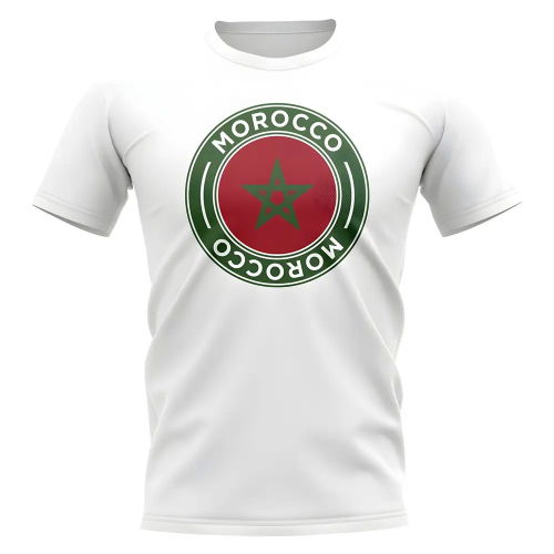 Morocco Football Badge T-Shirt (White)
