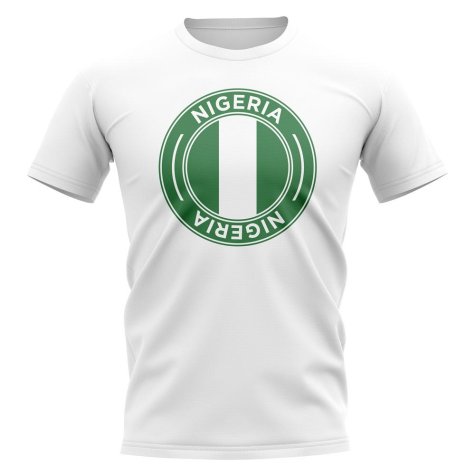 Nigeria Football Badge T-Shirt (White)