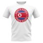 North Korea Football Badge T-Shirt (White)