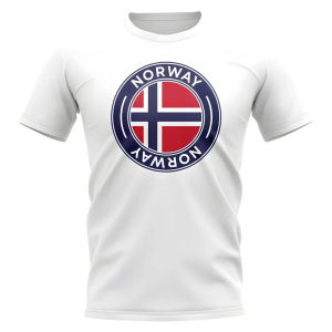 Norway Football Badge T-Shirt (White)