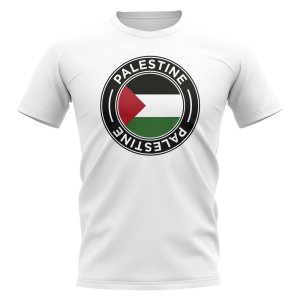 Palestine Football Badge T-Shirt (White)