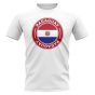 Paraguay Football Badge T-Shirt (White)