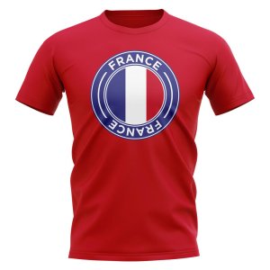 France Football Badge T-Shirt (Red)