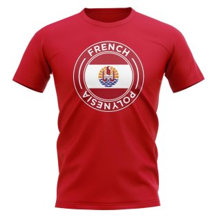 French Polynesia Football Badge T-Shirt (Red)