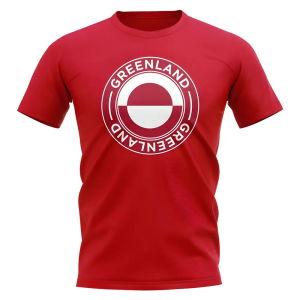 Greenland Football Badge T-Shirt (Red)