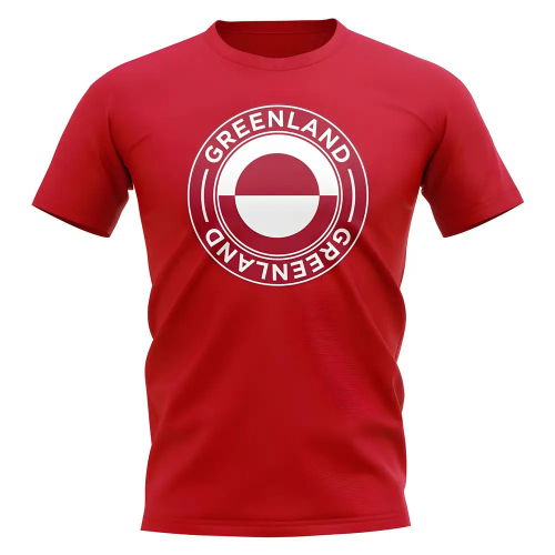 Greenland Football Badge T-Shirt (Red)