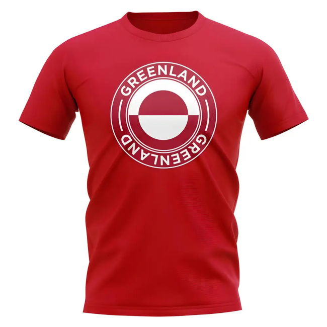 Greenland Football Badge T-Shirt (Red)