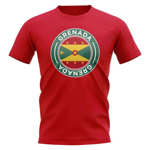 Grenada Football Badge T-Shirt (Red)