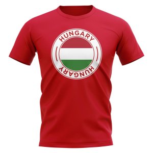Hungary Football Badge T-Shirt (Red)