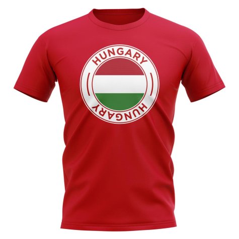 Hungary Football Badge T-Shirt (Red)