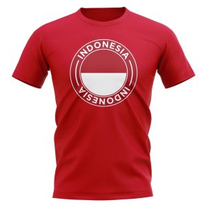 Indonesia Football Badge T-Shirt (Red)