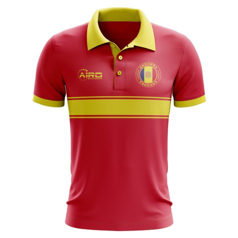 Andorra Concept Stripe Polo Shirt (Red) - Kids